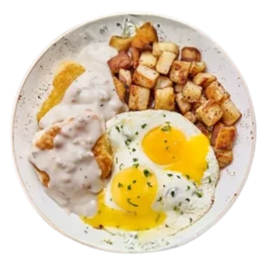 Biscuits & Turkey Sausage Gravy with Eggs