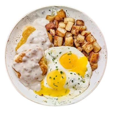 Biscuits & Turkey Sausage Gravy with Eggs