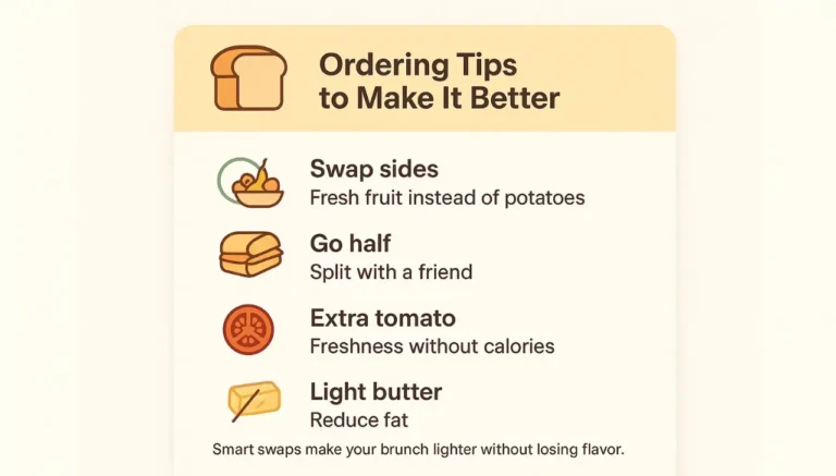 A poster displaying step-by-step instructions for ordering Ham and Gruyere Melt first watch enhancing food flavor and presentation.