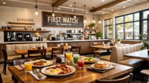 The First Watch restaurant located in the heart of the city, showcasing the First Watch Allen menu.
