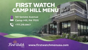 First Watch Camp Hill menu showcasing a variety of breakfast and brunch dishes.