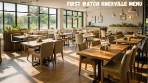 First Watch Knoxville menu featuring breakfast, brunch, and lunch options with vibrant food images and descriptions.