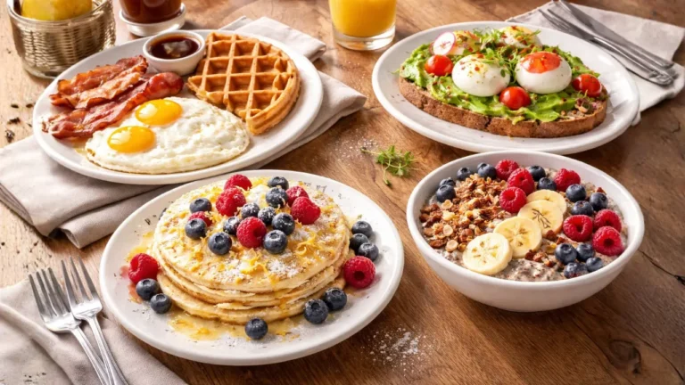 A vibrant breakfast buffet featuring a variety of dishes at First Watch Broken Arrow, showcasing fresh ingredients and options.